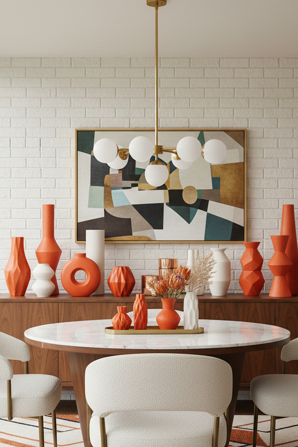 Terracotta Orange Pottery Vase Collection Terracotta Orange Pottery Vase Collection