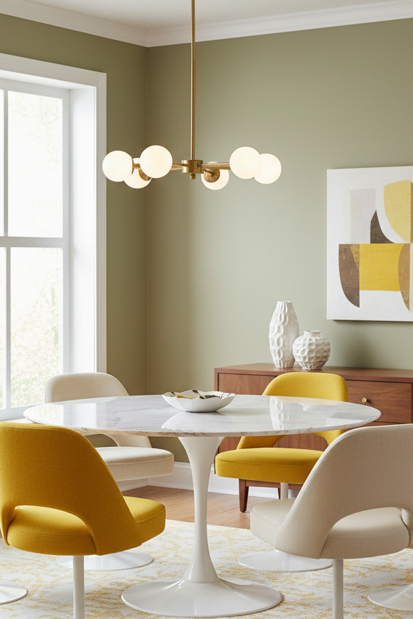 Tulip Base Dining Chairs with Upholstered Seats Tulip Base Dining Chairs with Upholstered Seats