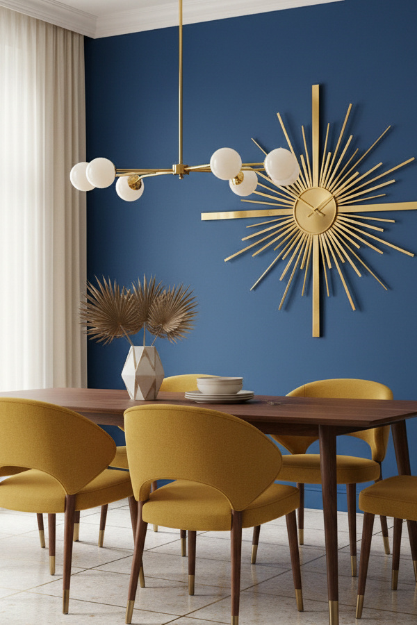 Starburst Sunburst Wall Clock in Brass Starburst Sunburst Wall Clock in Brass