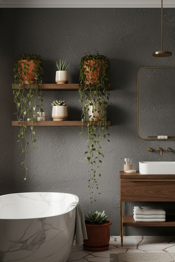 Burnt Orange Terra Cotta Planters With Trailing Vines Burnt Orange Terra Cotta Planters With Trailing Vines