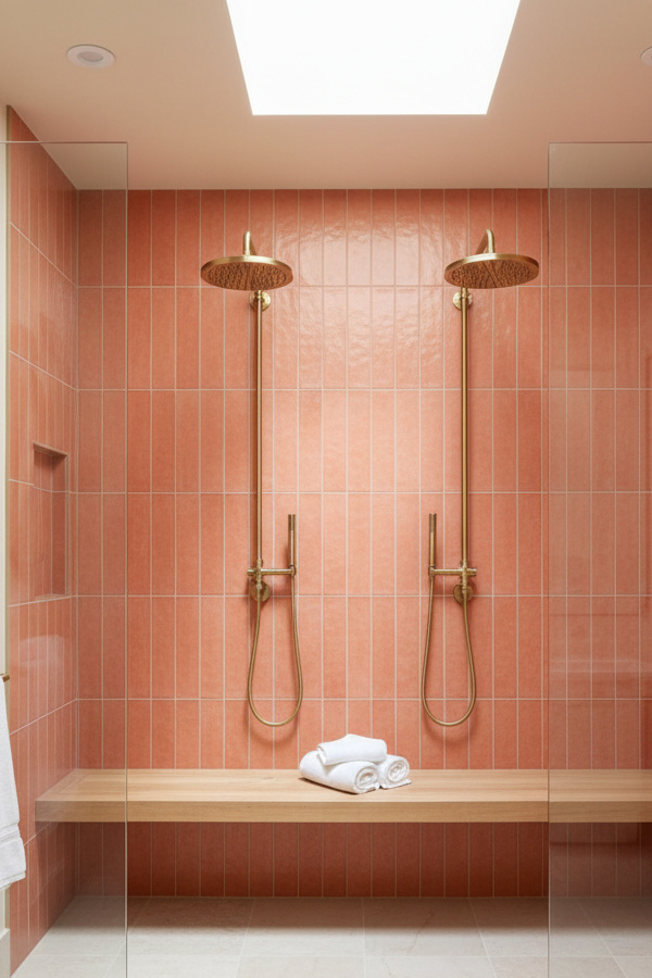 Double Shower Head Shower Room Design For Two