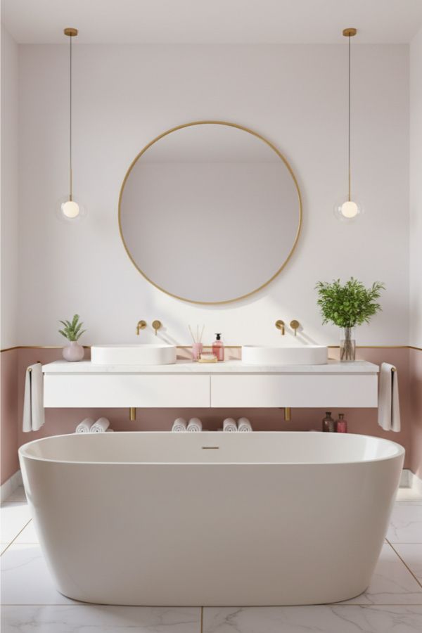 Modern Feminine Bliss Master Bath Tub, Ivory Porcelain Freestanding Tub, Glossy Ivory Finish
